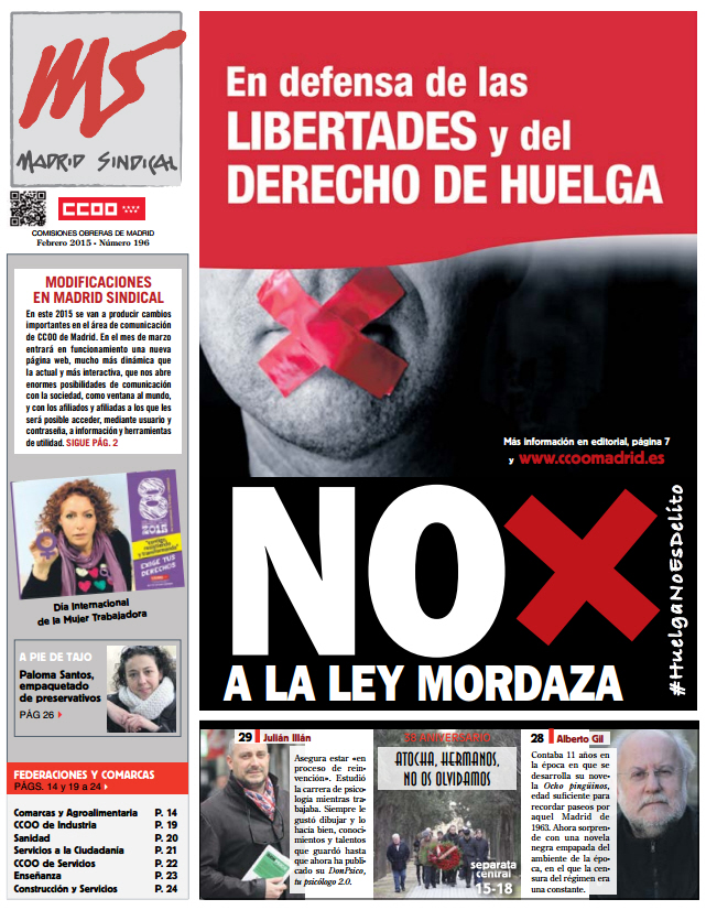 Madrid Sindical nº 196, Febrero 2015