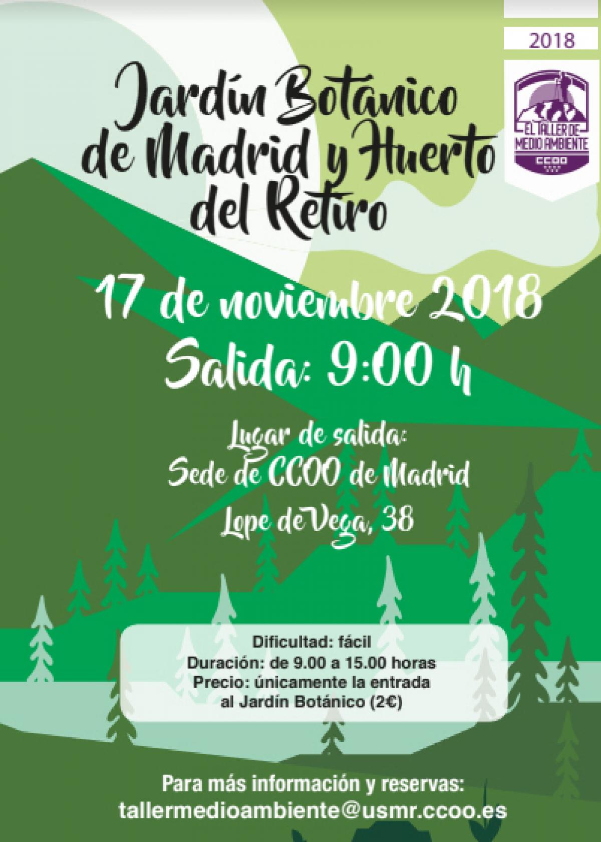 Taller de Medio Ambiente de CCOO: Jardín Botánico de Madrid y Huerto del Retiro