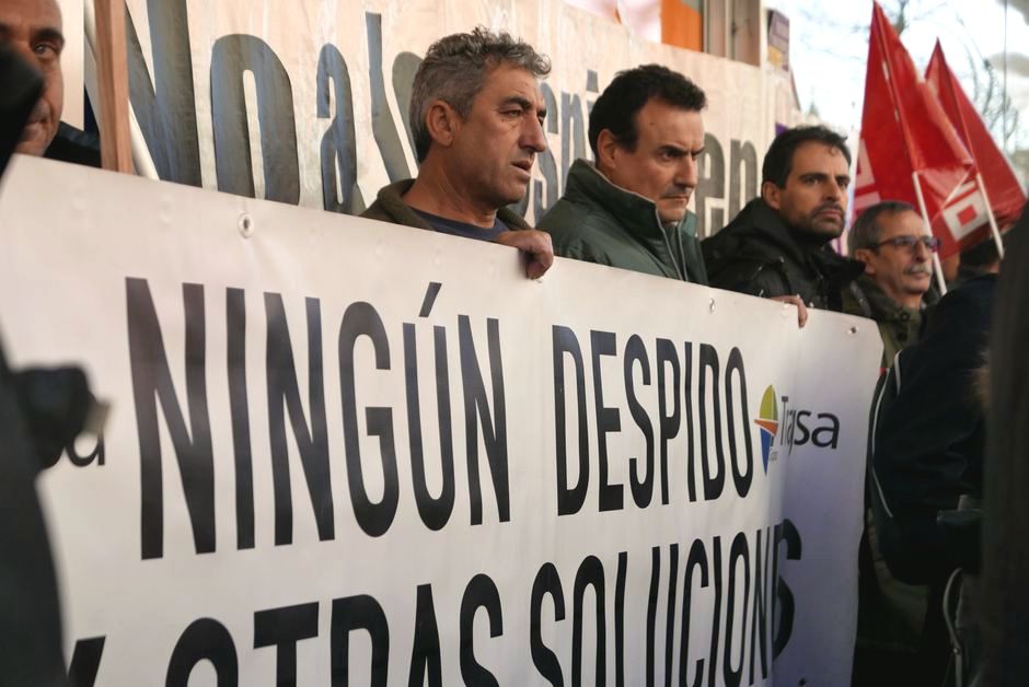 Manifestaci�n en protesta por los despidos en Tragsatec 12 enero 2016