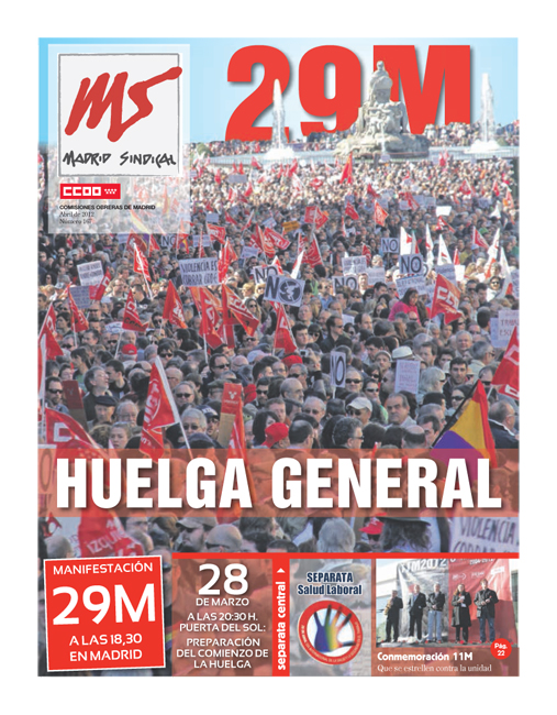 Madrid Sindical nº 167, Abril 2012