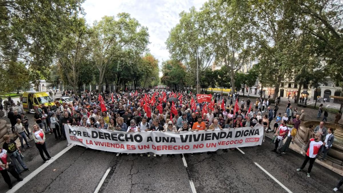 Manifestacón por el derecho a una vivienda digna, el pasado 3 de octubre de 2026 en Madrid