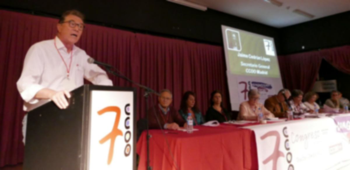 Intervención de Jaime Cedrún en el Congreso de la UC Sur de CCOO