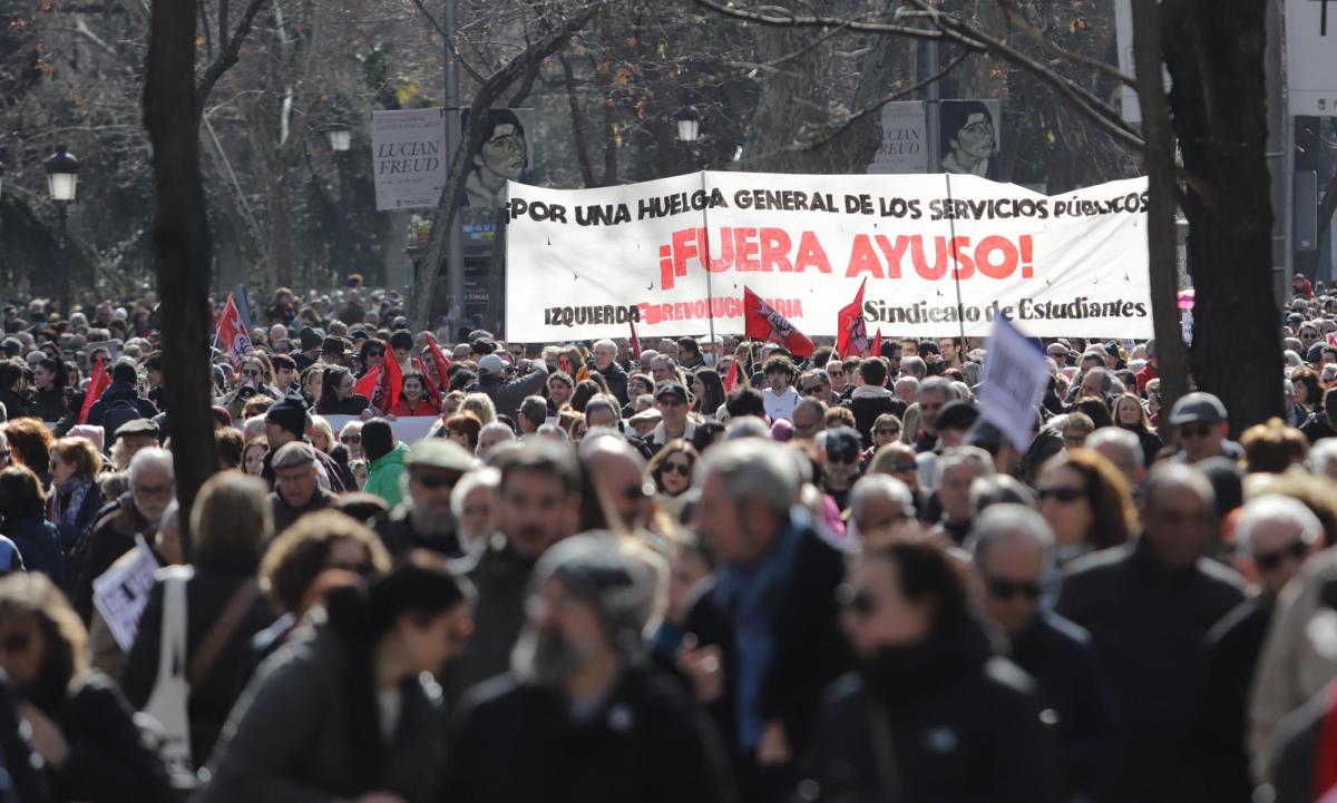 Manifestación por la sanidad pública madrileña. 12 febrero 2023