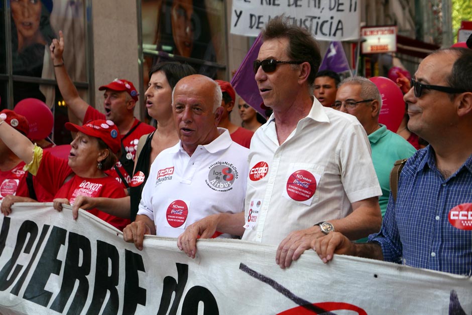 Manifestación trabajadores de Airbús y Coca Cola