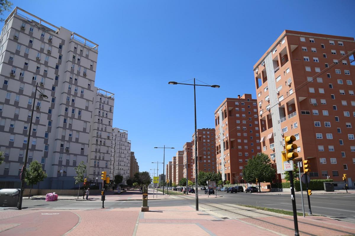 Una avenida de Parla, en la Comunidad de Madrid