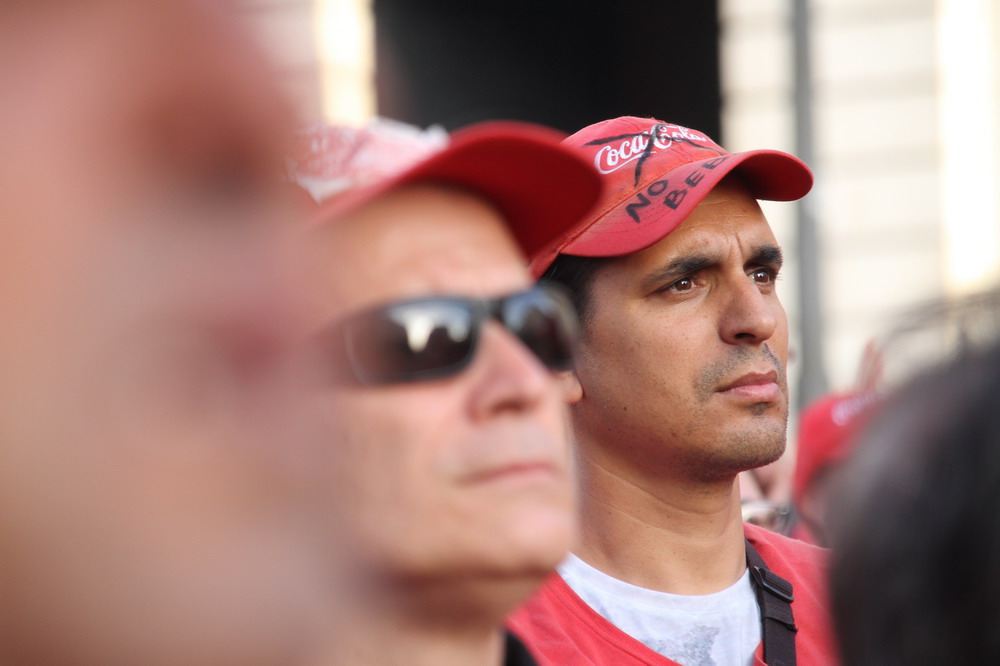 Manifestacin de trabajadores de CocaCola por Justicia en el Tribunal Supremo