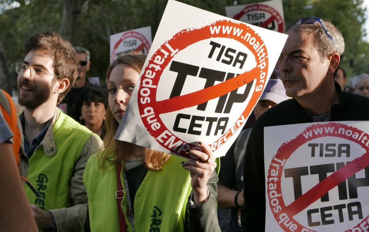 Manifestaci�n contra el CETA en Madrid