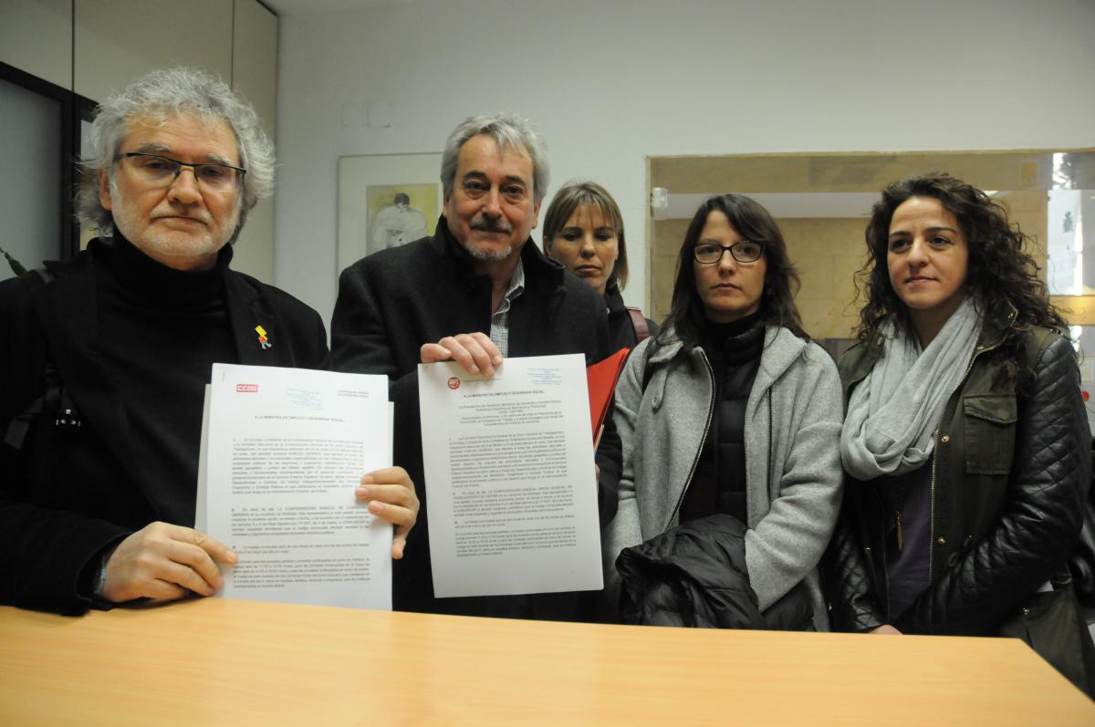 CCOO y UGT registran la convocatoria de huelga general para el 8 de marzo (Foto: Julian Rebollo)