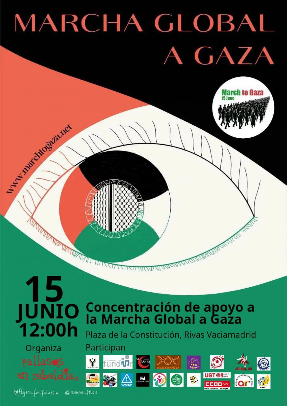 Concentración en Rivas por la Marcha Global a Gaza