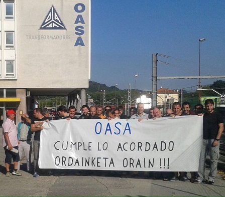 Concentración de trabajadores de OASA Transformadores