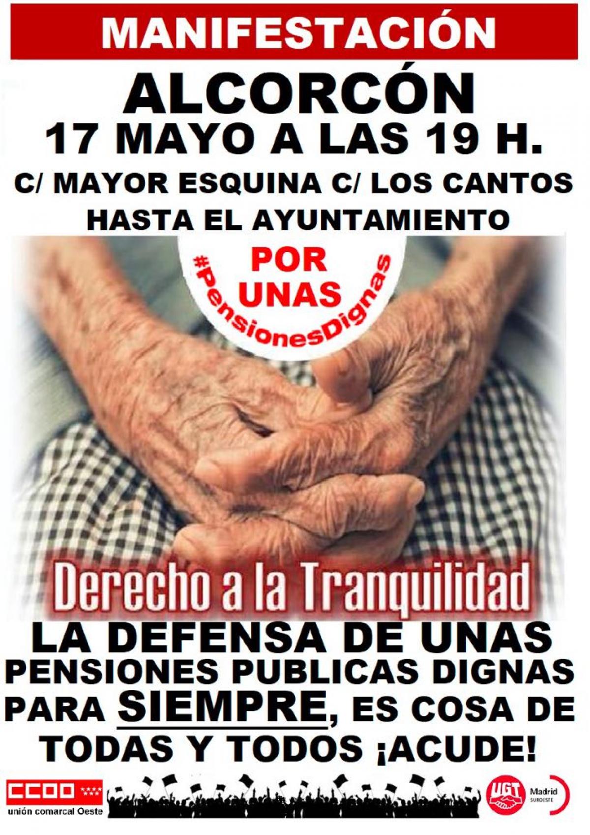 Manifestación en Alcorcón en defensa de unas pensiones dignas