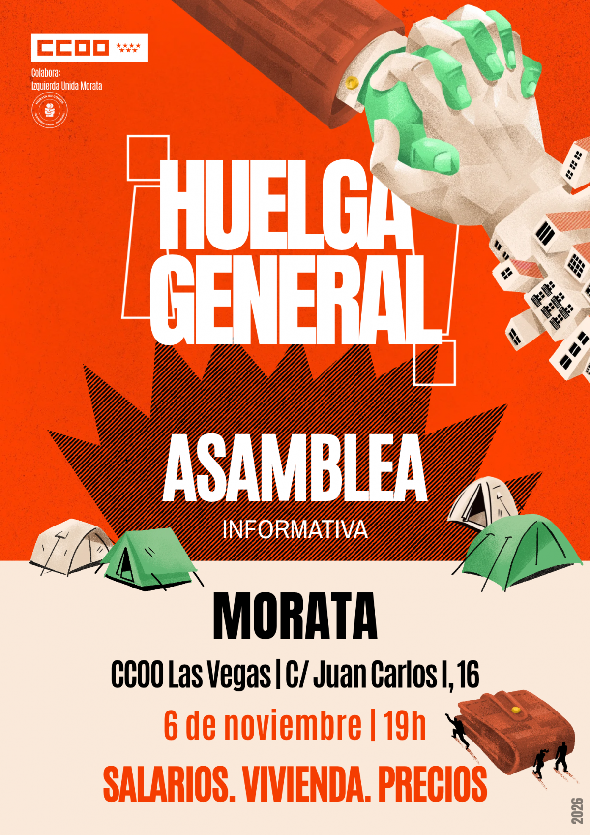 Huelga general, asamblea informativa en Morata
