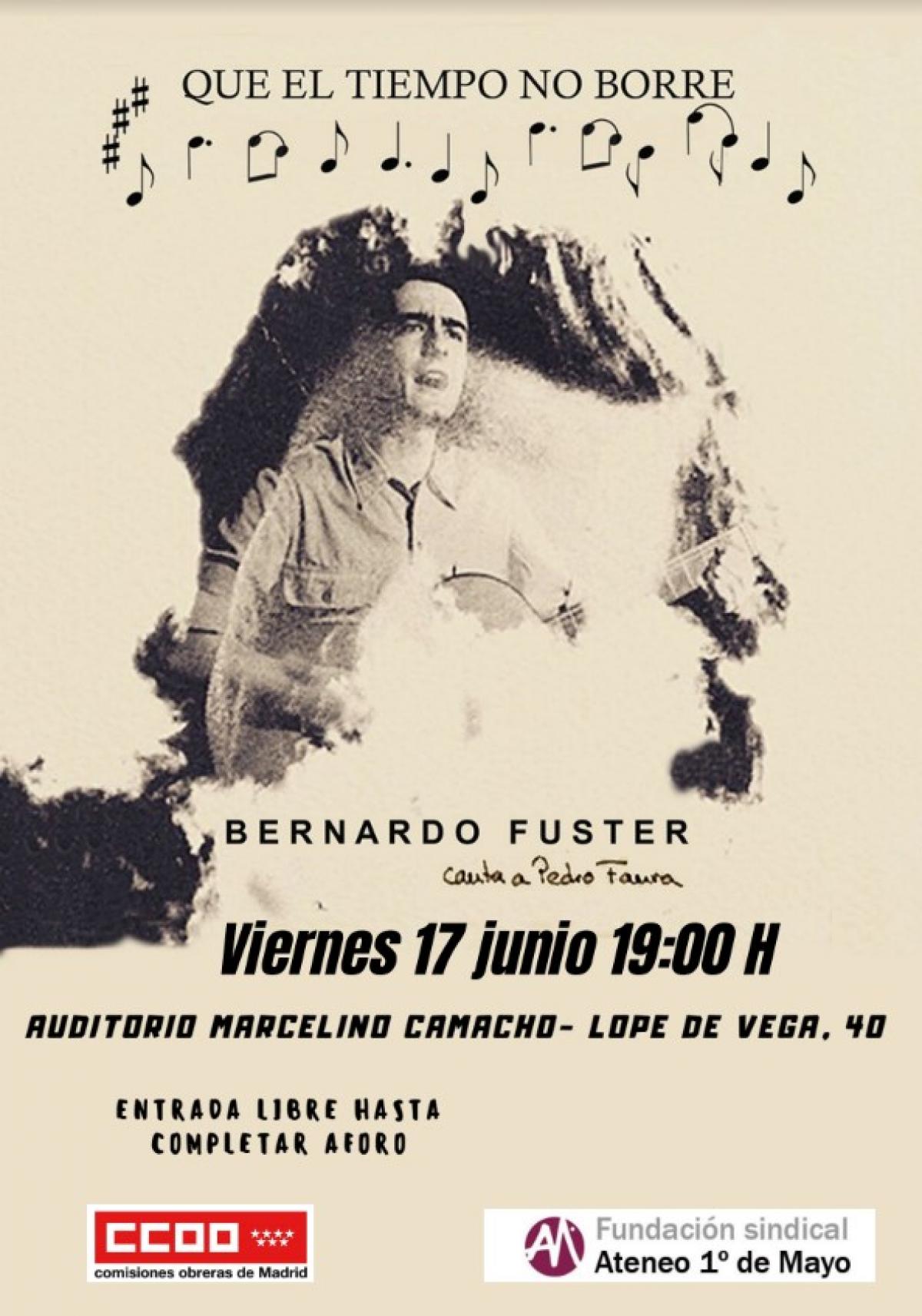 Bernardo Fuster canta a Pedro Faura
