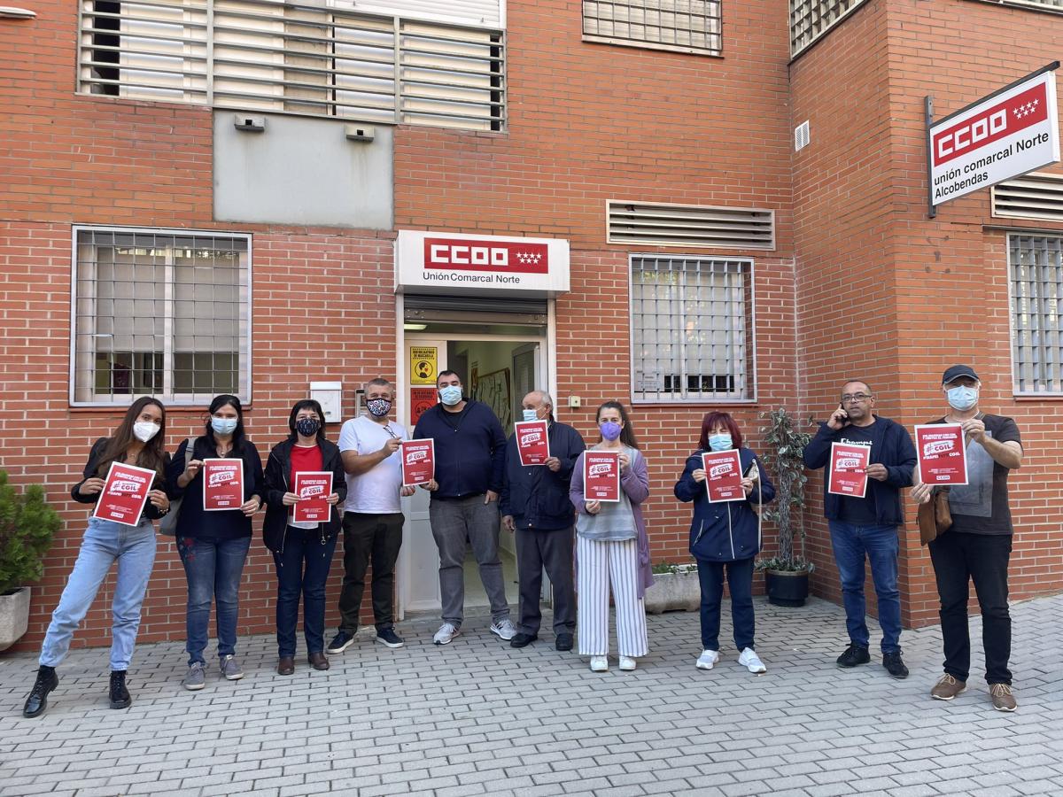 Concentración UC Norte para condenar el asalto a la sede del sindicato CGIL en Roma