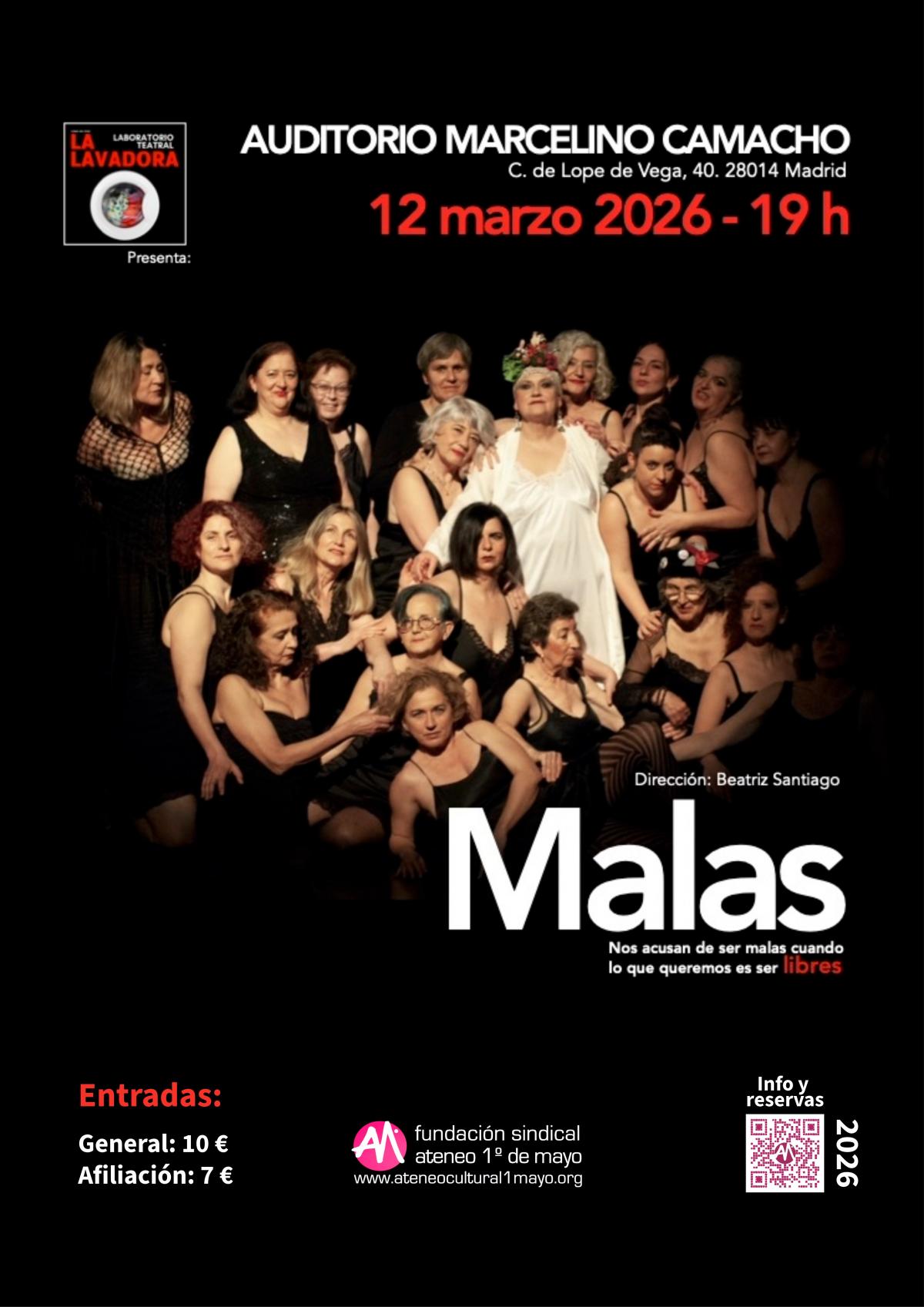 Cartel Teatro Malas