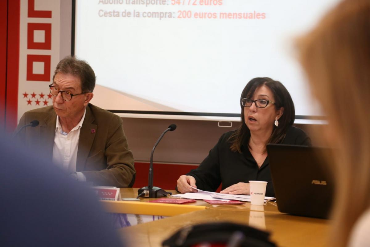 Rueda de prensa sobre salarios en la Comunidad de Madrid