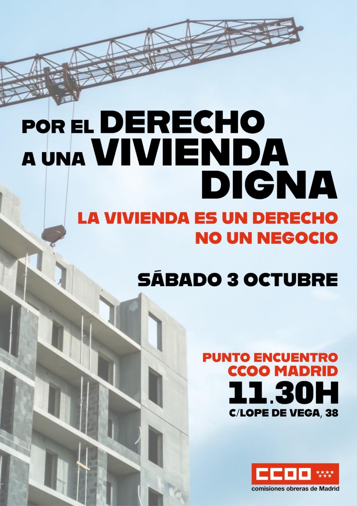 Manifestación por el derecho a una vivienda digna