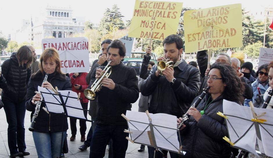 Concentraci�n en defensa de las Escuelas Municipales de M�sica y Danza de Madrid