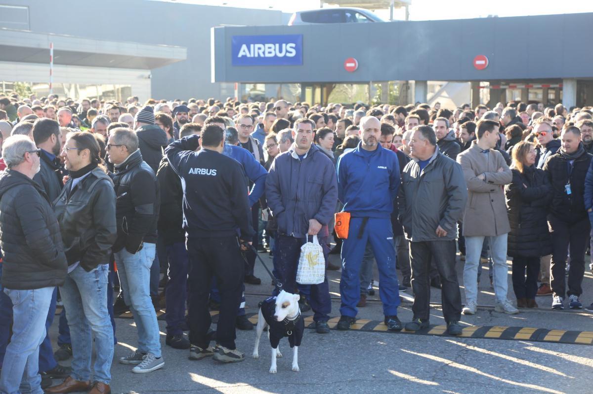 Trabajadores de Airbus en Getafe
