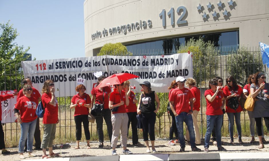 Huelga de trabajadores de Emergencias 112