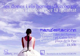 Cartel de CCOO PV para el Día de la Mujer