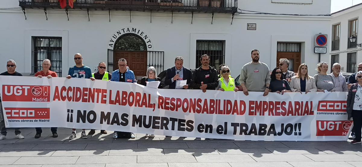 Concentración en Villaviciosa de Odón contra la siniestralidad laboral