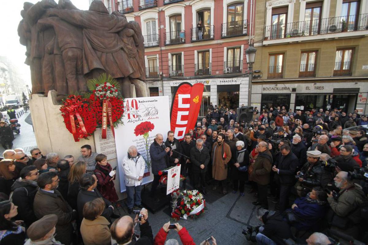 40 Aniversario Abogados de Atocha. Visita cementerios y concentración en Antón Martín