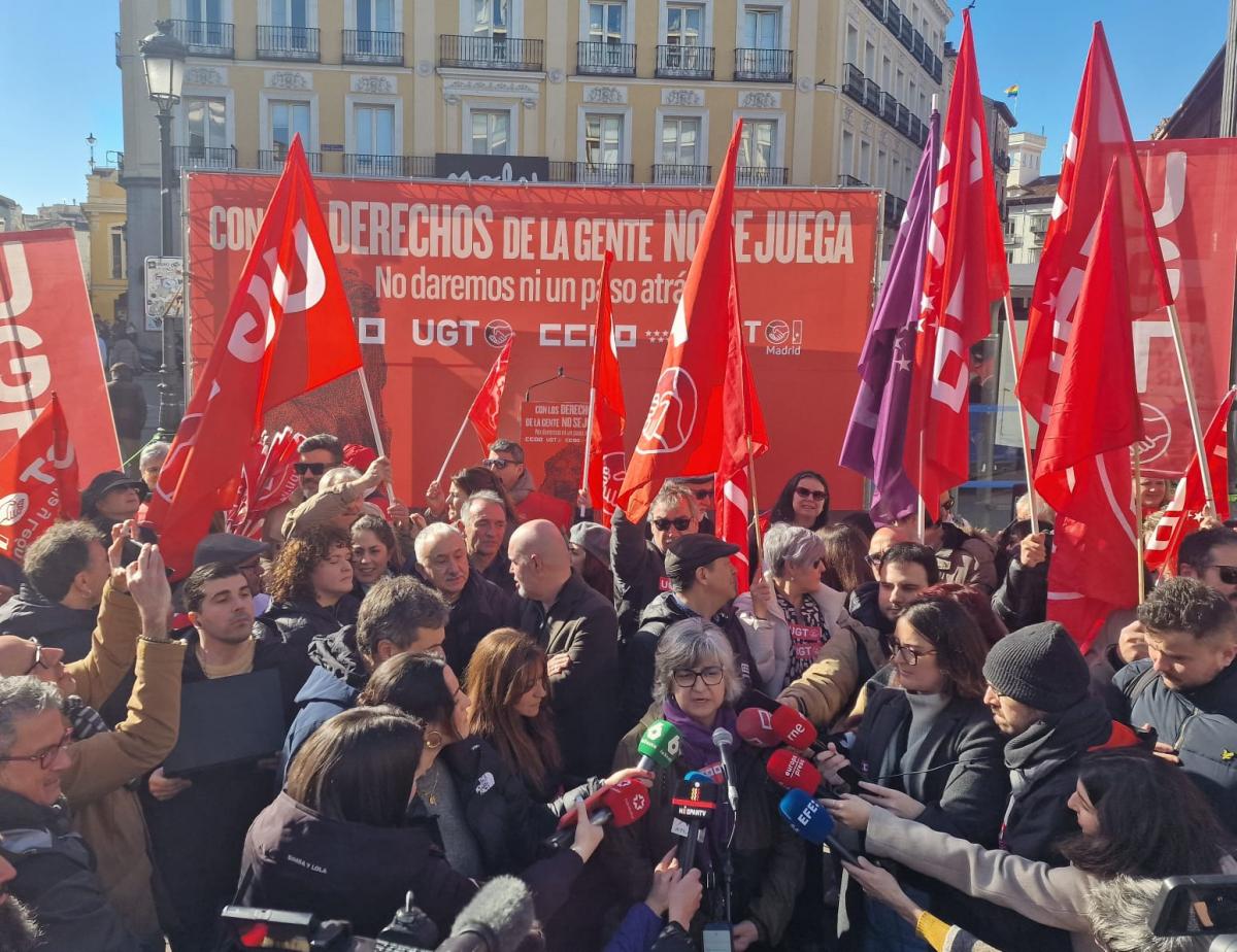 Concentracin "Con los derechos de la gente no se juega" en Madrid