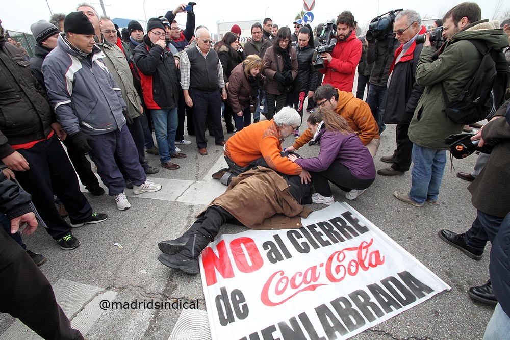 La plantilla de CocaCola en Fuenlabrada contra el desmantelamiento de la fábrica