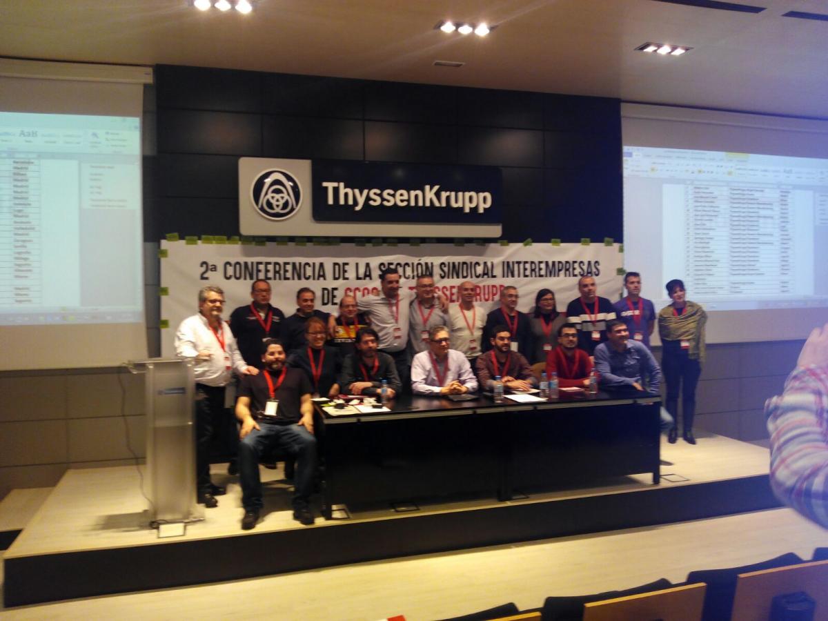 Ejecutiva de la sección sindical interempresas de CCOO en ThyssenKrupp