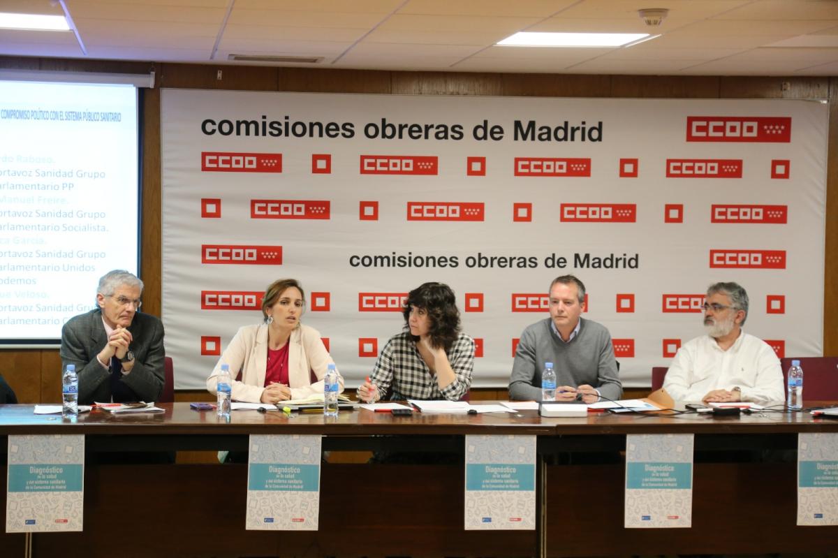 Debate político en CCOO sobre el estado de la sanidad pública madrileña