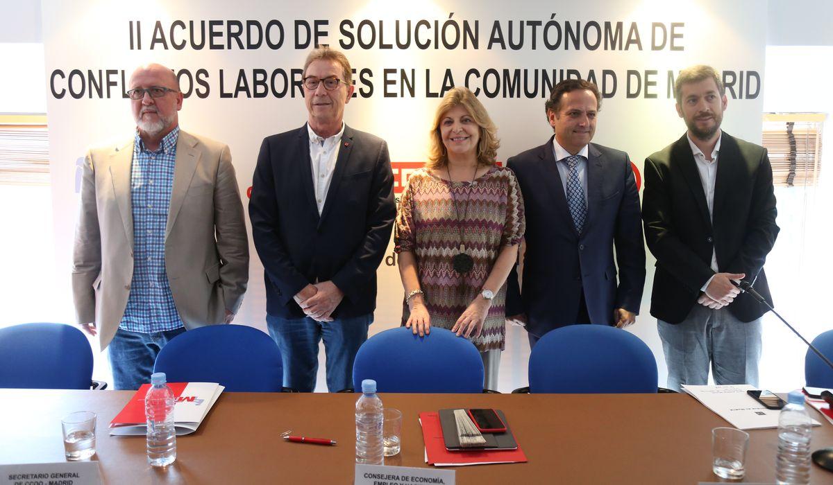 CCOO, UGT y CEIM firman el II Acuerdo para la Soluci�n Aut�noma de Conflictos Laborales