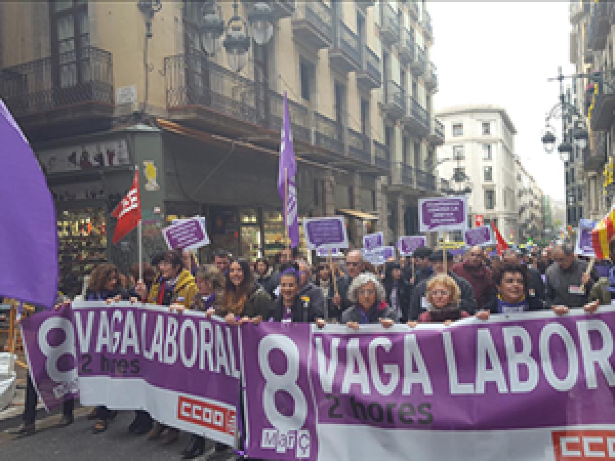 Manifestación en la Placa de Sant Jaume