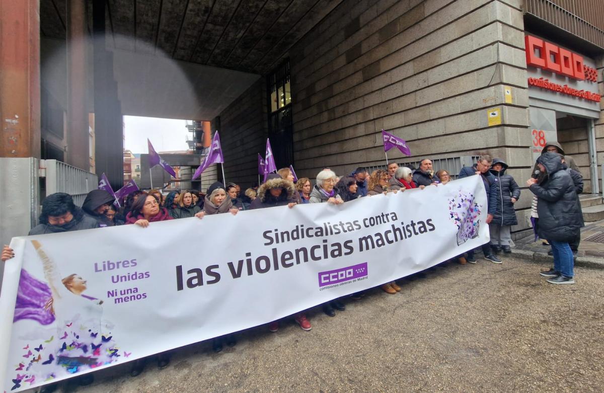 Concentración de CCOO Madrid contra la violencia machista
