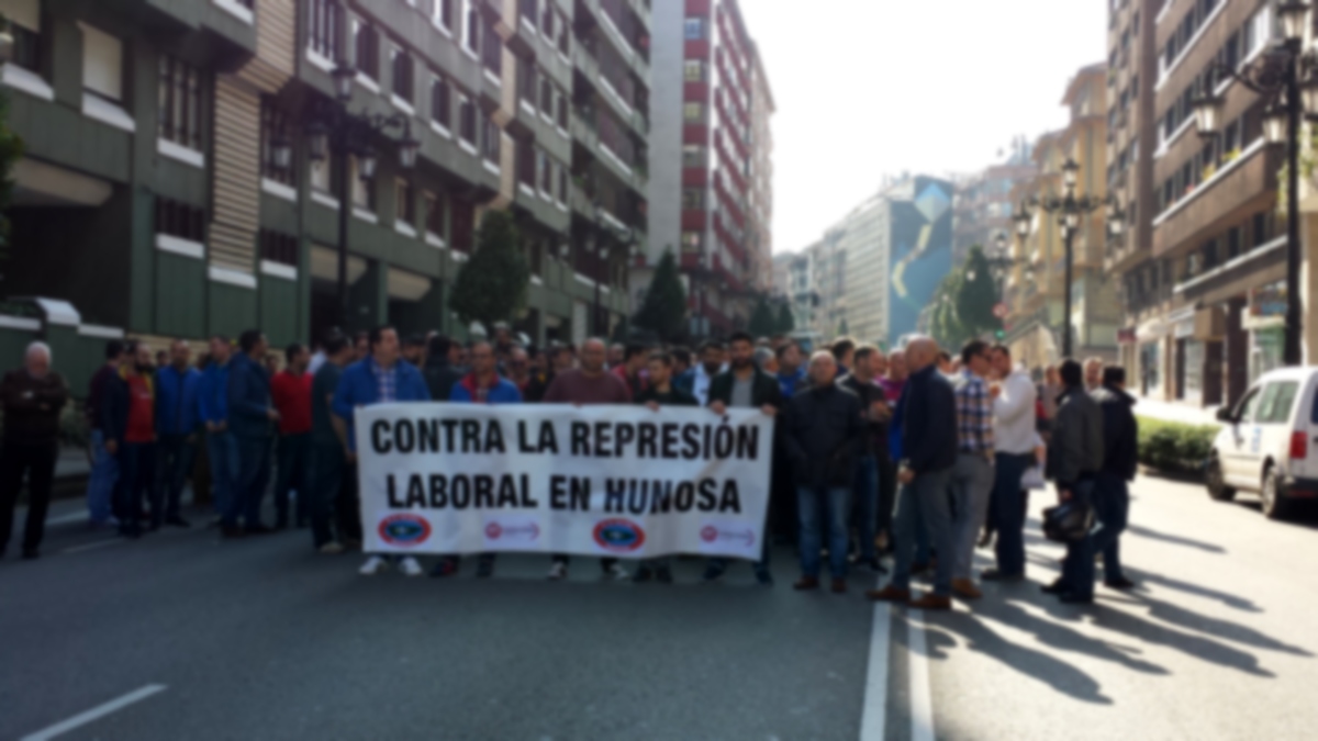 concentración de trabajadores