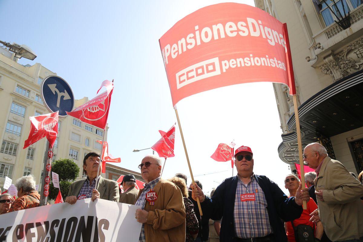 Concentración por unas pensiones dignas en Madrid