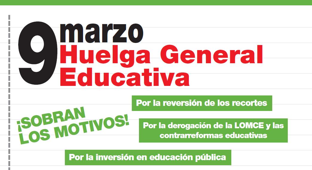 La comunidad educativa inundará de movilizaciones la Comunidad de Madrid el día 9 de marzo
