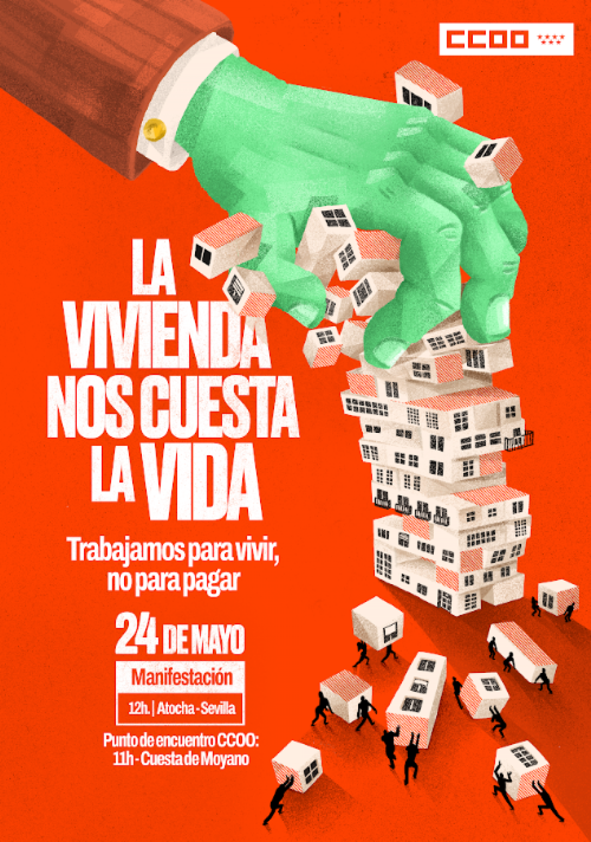 Cartel manifestación vivienda (punto de encuentro)