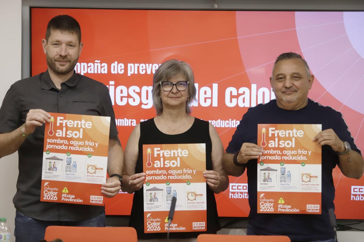 Presentación campaña "Frente al sol: sombra, agua fría y jornada reducida".