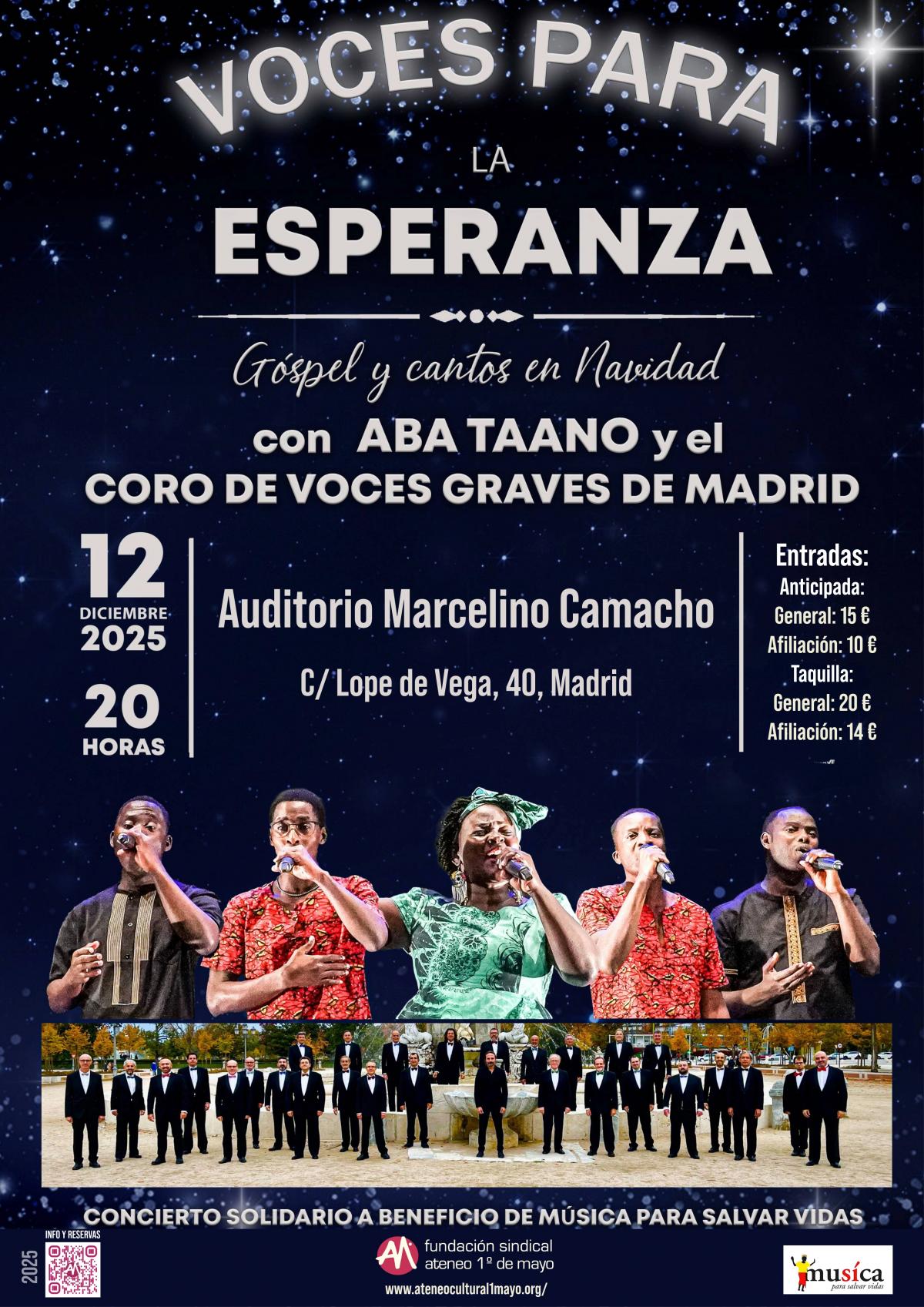 Cartel Voces para la esperanza