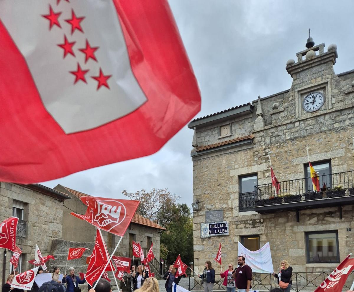 Protesta del personal de limpieza en Collado Villalba.