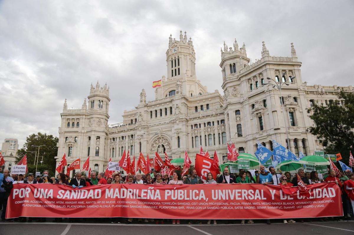 Manifestación por una sanidad madrileña pública, de calidad y universal
