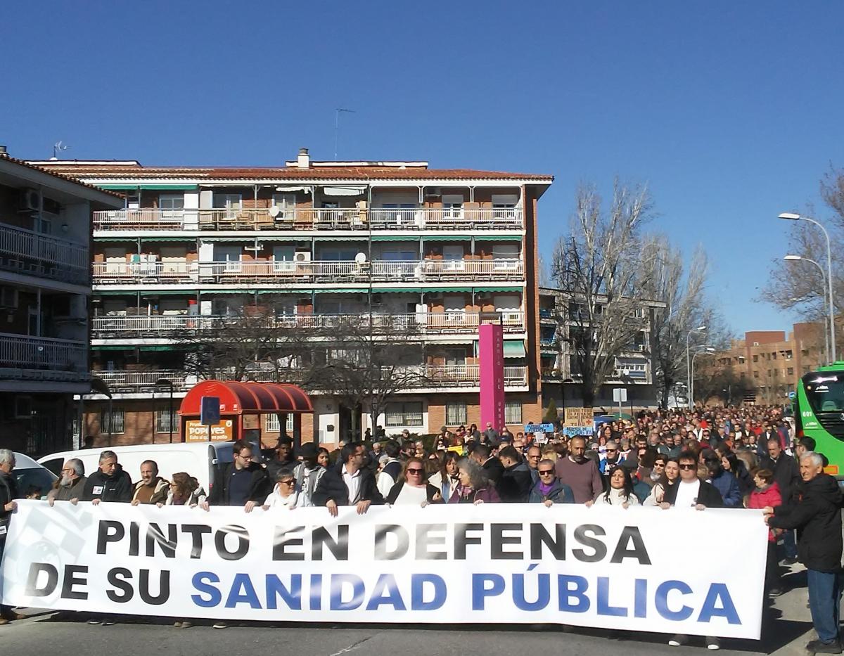 Imagen de la movilización en Pinto
