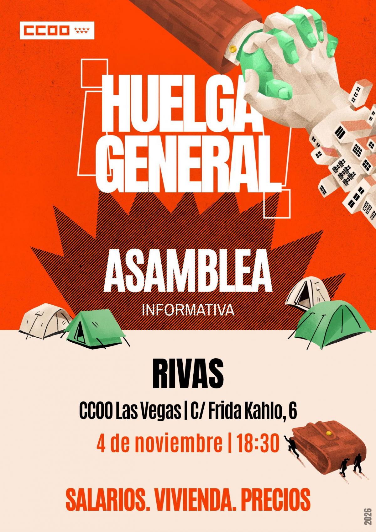 Huelga General, asamblea informativa en Rivas