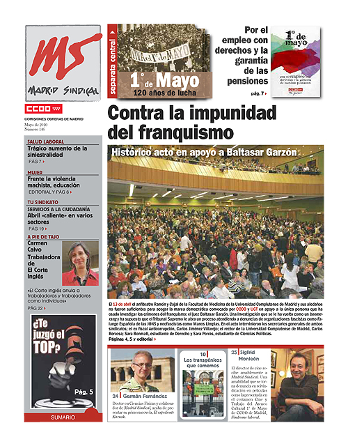 Madrid Sindical, nº 146 Mayo 2010