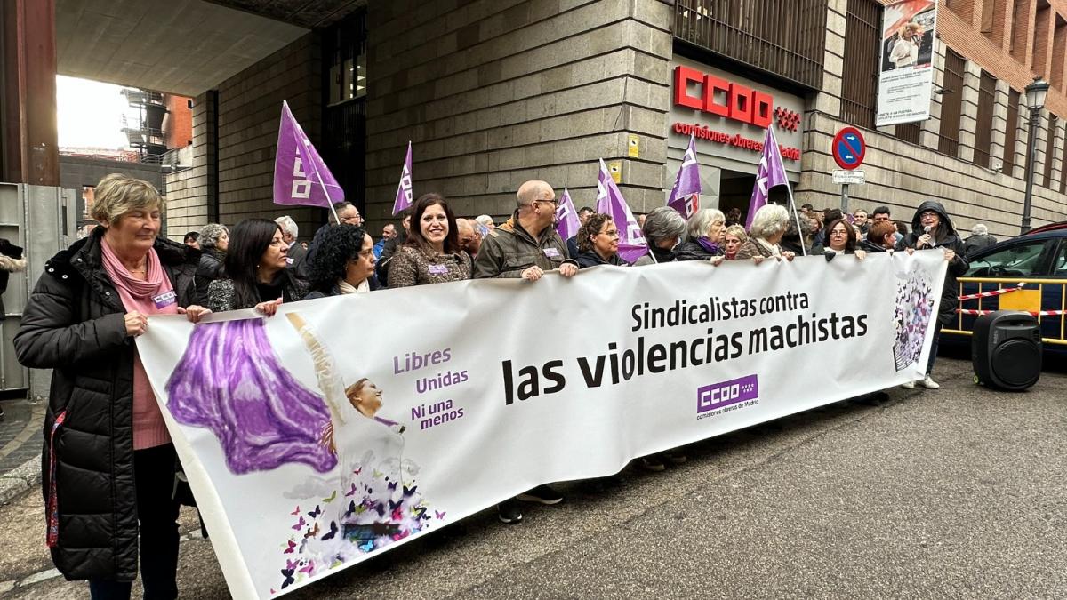 Concentracin contra la violencia de gnero.