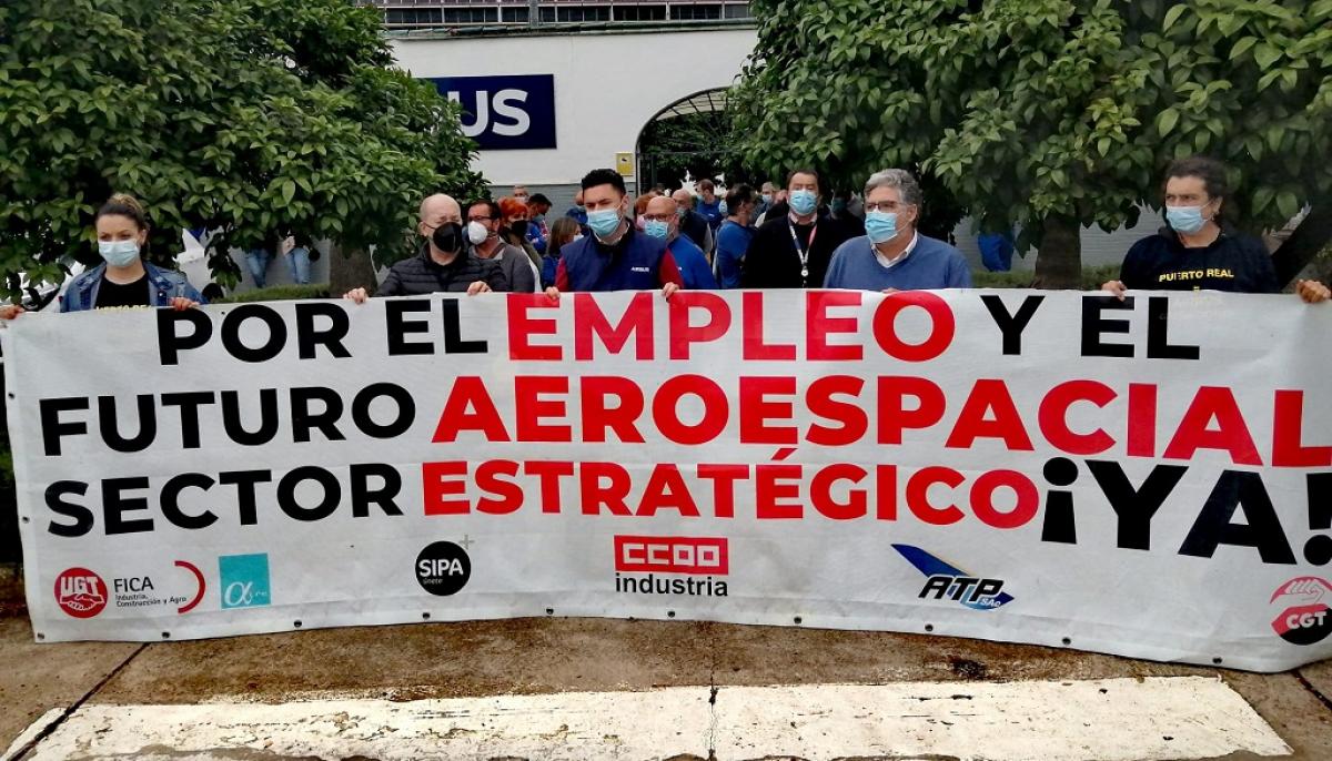 Movilización por el futuro de Airbus. Foto de archivo