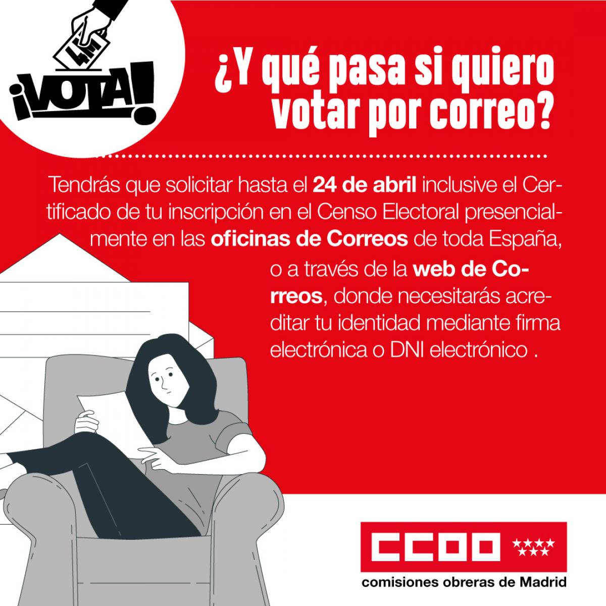 Cómo votar por correo en las elecciones de la Comunidad de Madrid del 4 de mayo de 2021