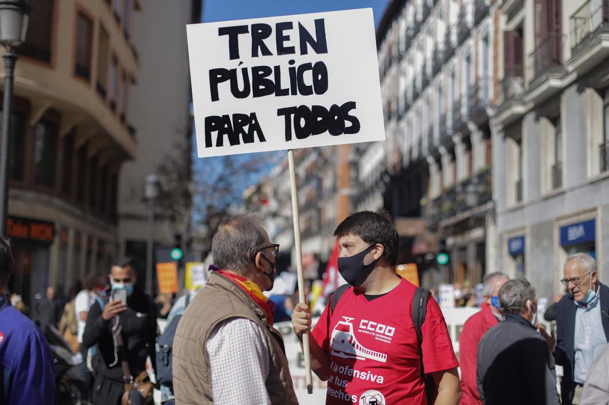 En octubre celebramos la Semana de Lucha por un Tren que vertebre el territorio y enfríe el Planeta, que culminó con una manifestación en Madrid