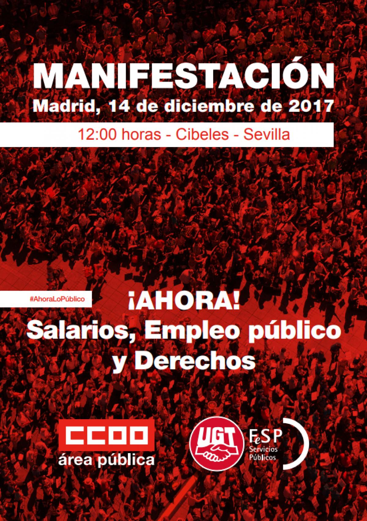Manifestación Ahoralopublico en Madrid